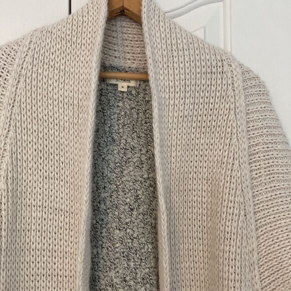 Elan Thick Knit Two Toned Short Dolman Sleeves oversize cardigan size small - Picture 3 of 12